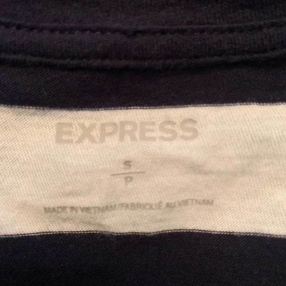 EXPRESS Blue & White striped Tank top #115 - Picture 5 of 7